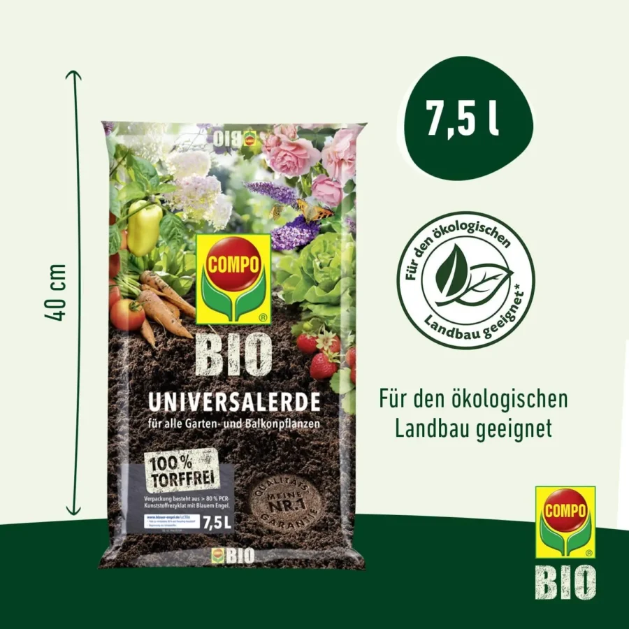 COMPO BIO Universal-Erde torffrei, 7,5 Liter – Bild 4