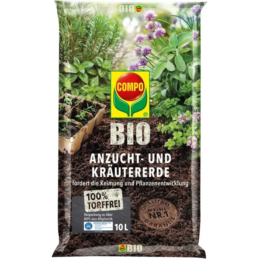 COMPO BIO Anzucht- und Kräutererde torffrei, 10 Liter