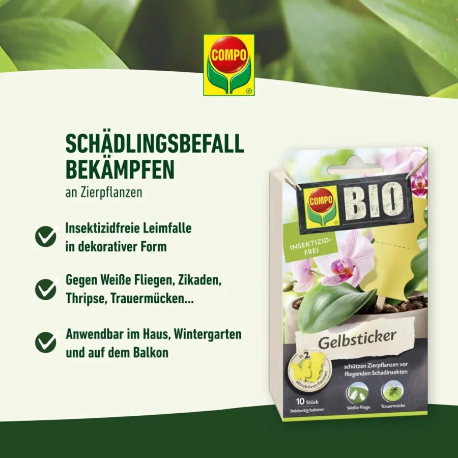 COMPO BIO Gelbsticker, Leimfalle, insektizidfrei – Bild 2