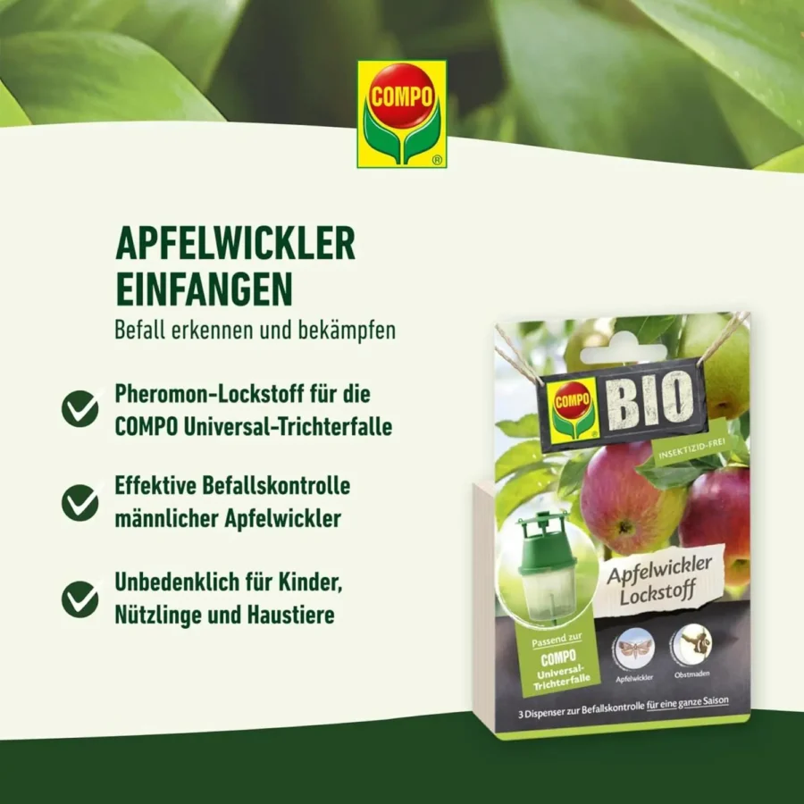 COMPO BIO Apfelwickler Lockstoff für Trichterfalle – Bild 2