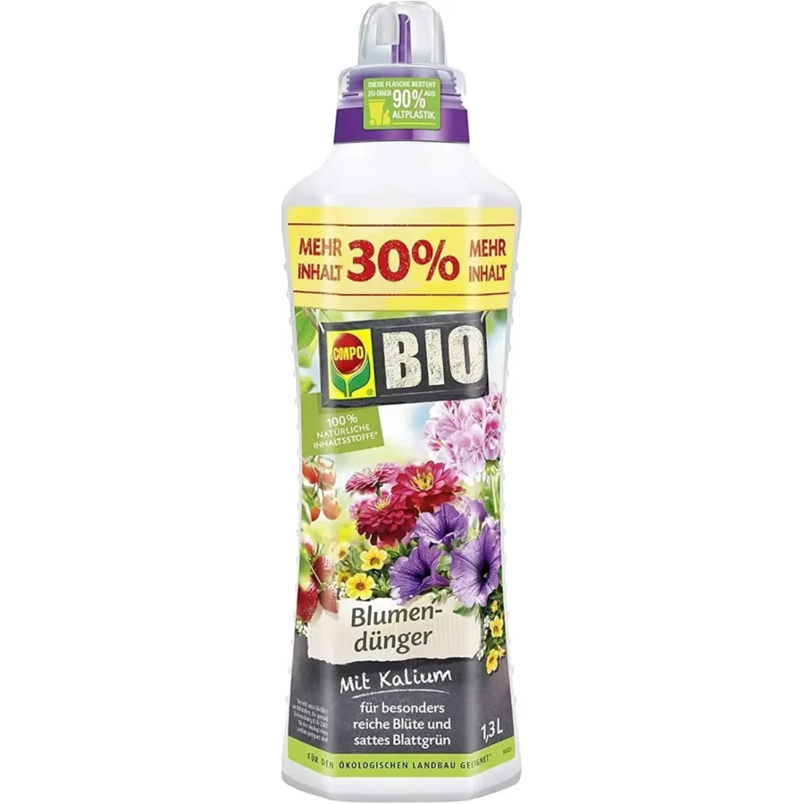 COMPO BIO Blumendünger, 1,3 Liter Dosierflasche