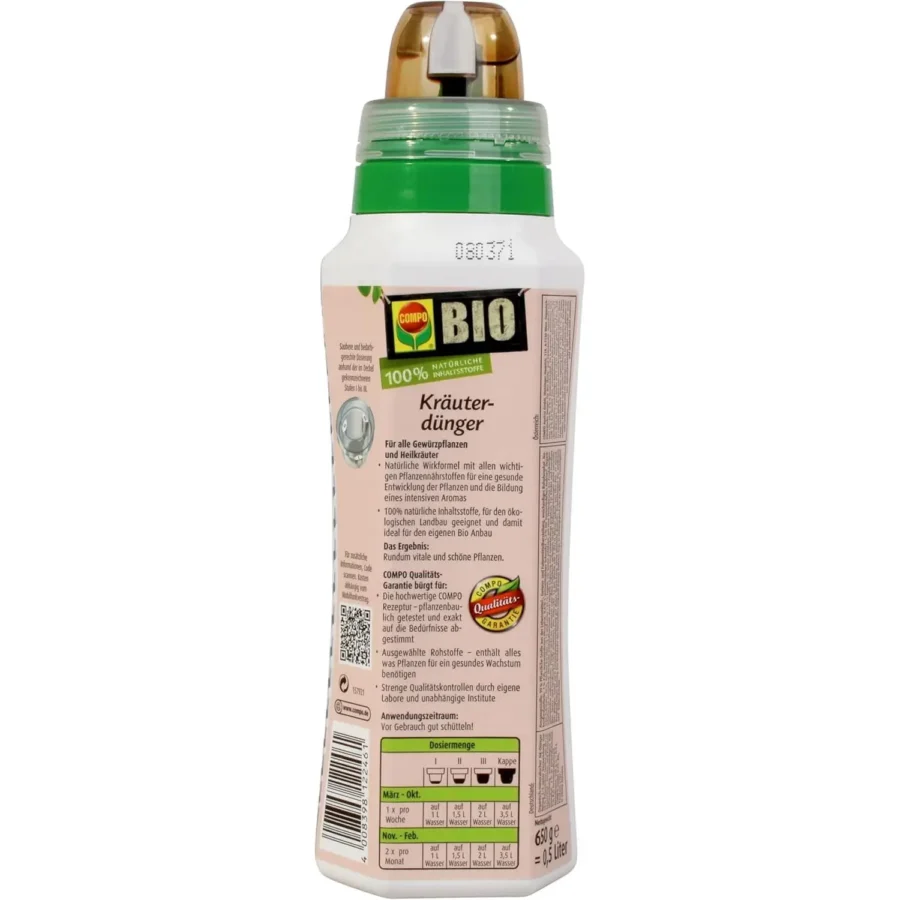 COMPO BIO Kräuterdünger, 500 ml Dosierflasche – Bild 9