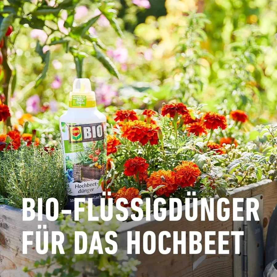 COMPO BIO Hochbeetdünger, 1 Liter Dosierflasche – Bild 3