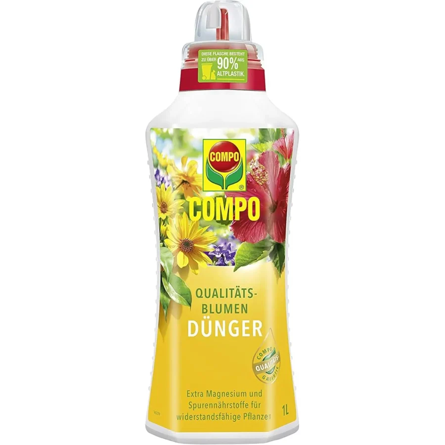 COMPO Qualitäts-Blumendünger, 1 Liter Dosierflasche