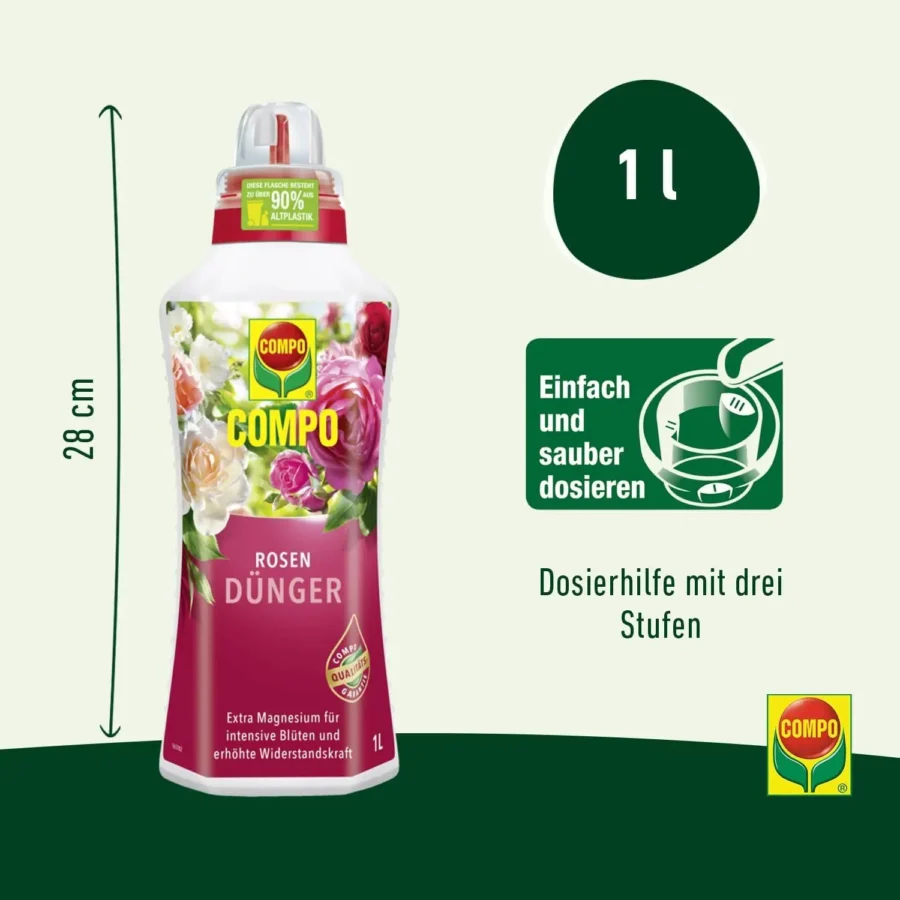 COMPO Rosendünger, 1 Liter Dosierflasche – Bild 3