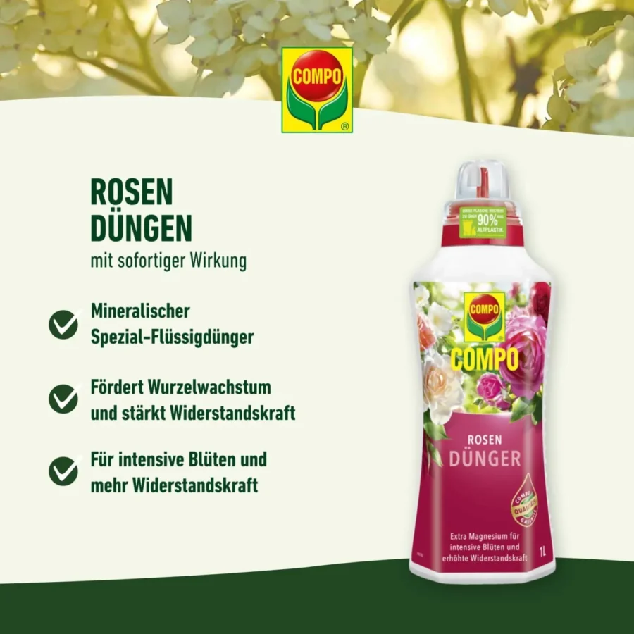 COMPO Rosendünger, 1 Liter Dosierflasche – Bild 8