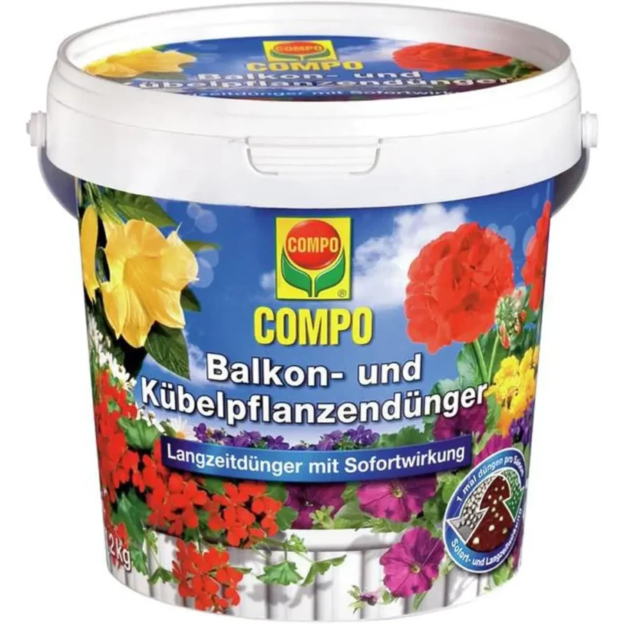 COMPO Balkon- und Kübelpflanzendünger, 1,2 kg Eimer