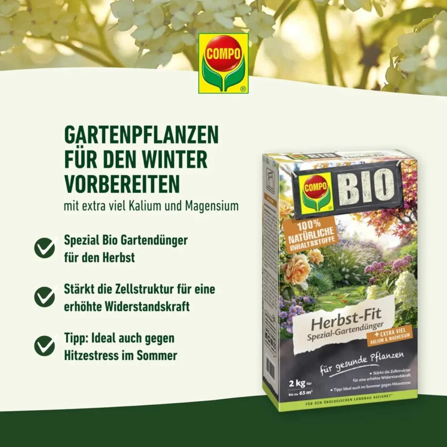 COMPO BIO Spezial-Gartendünger Herbst-Fit, 2 kg – Bild 2