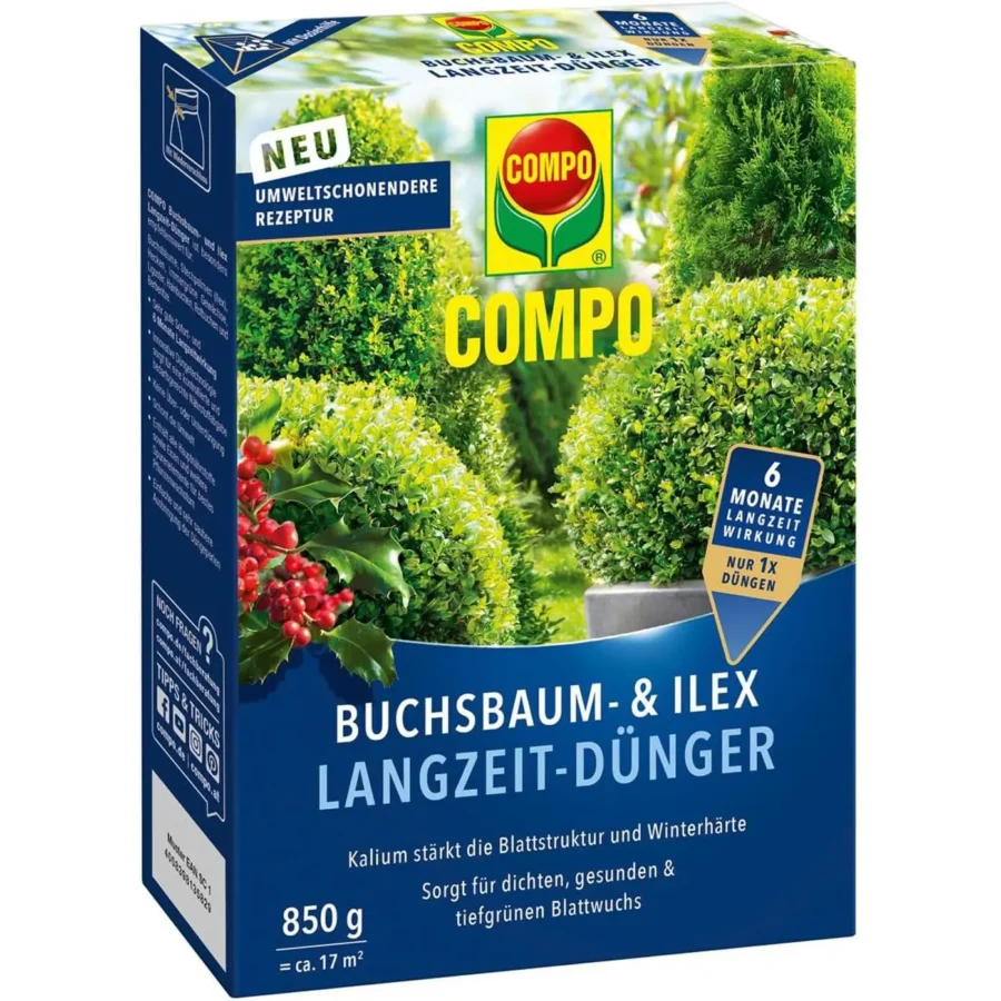 COMPO Buchsbaum- und Ilex Langzeit-Dünger, 850 g