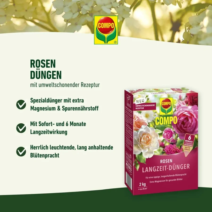 COMPO Rosen Langzeit-Dünger, 850 g – Bild 2