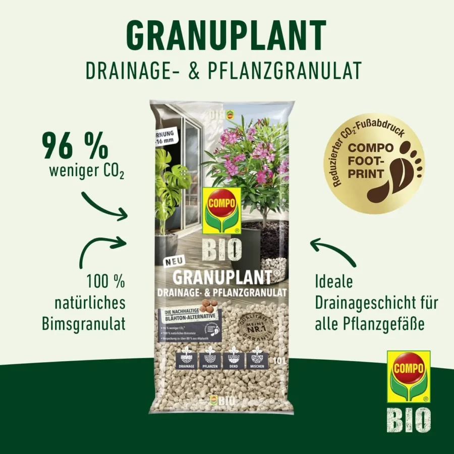 COMPO BIO GRANUPLANT Drainage- & Pflanzgranulat, 10 Liter – Bild 2