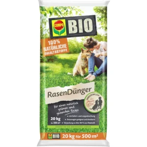 COMPO BIO Rasendünger, 20 kg für 500 qm